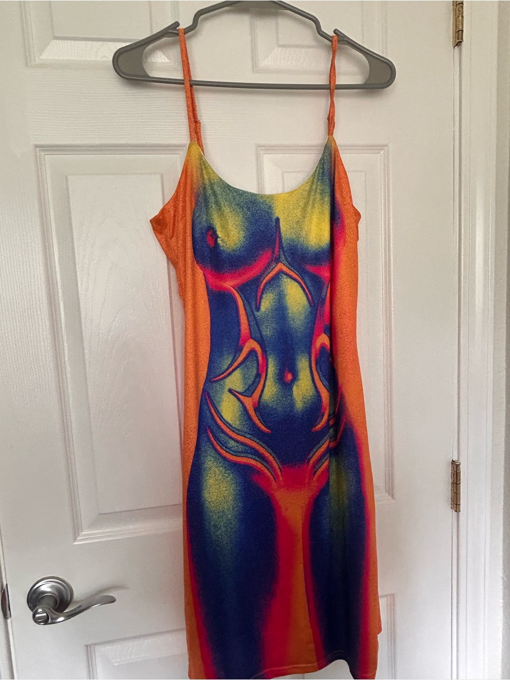 Finesse Multicolor Tie-Dye Slip Dress - Yellow, Blue, Pink